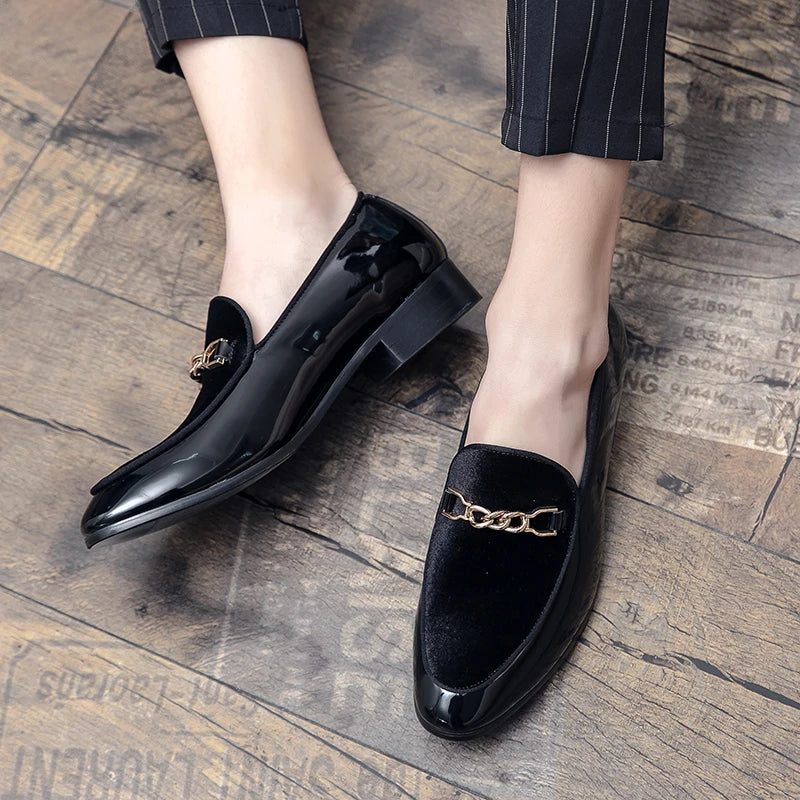 Men's Maroon Pointed Loafers