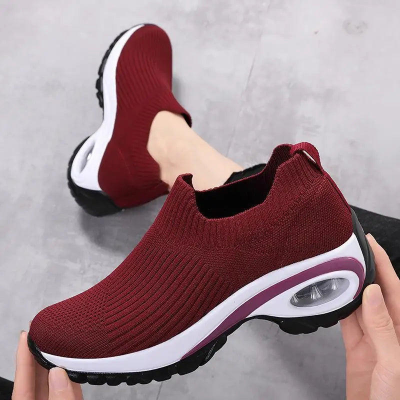 Women's Wedge Platform Slip-On Trainers