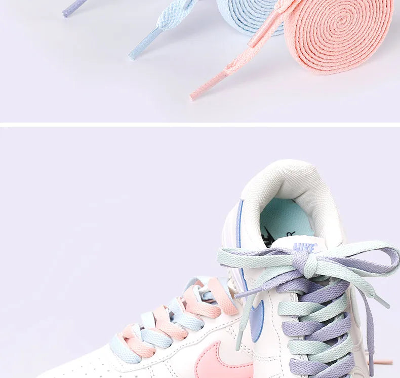 Flat Cotton Trainer Shoelaces — 4 Colours