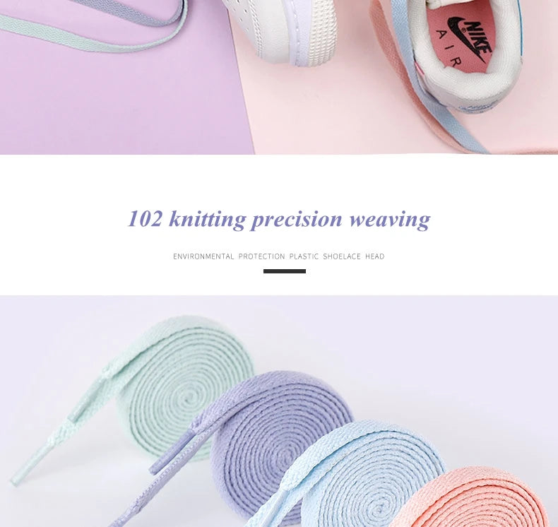 Flat Cotton Trainer Shoelaces — 4 Colours