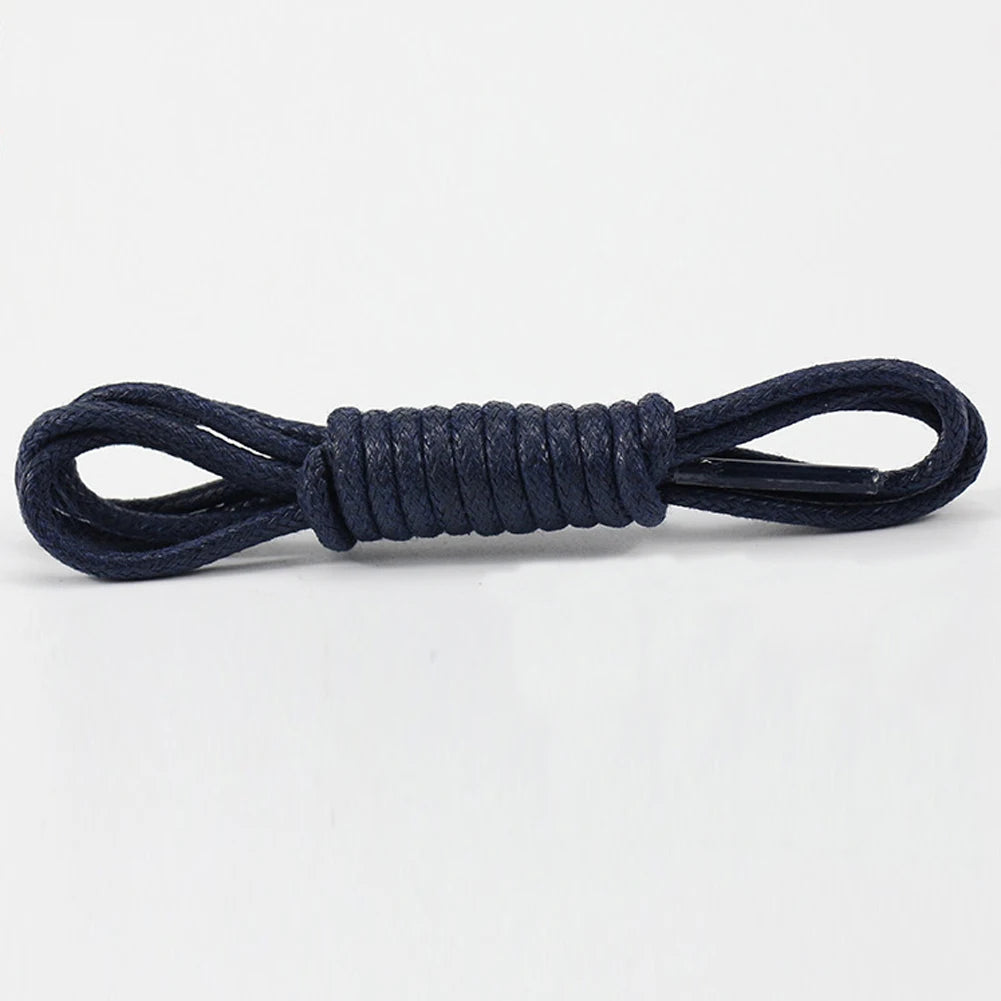 Waxed Round Shoelaces — Waterproof Cotton