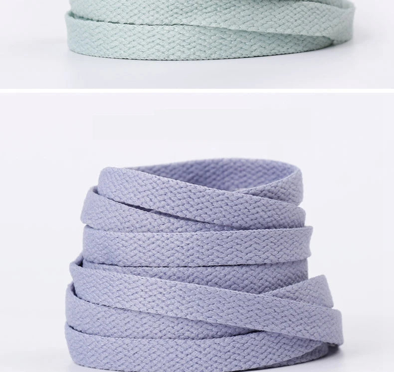Flat Cotton Trainer Shoelaces — 4 Colours