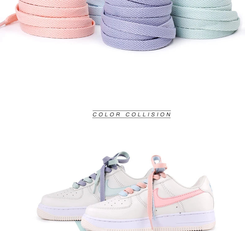 Flat Cotton Trainer Shoelaces — 4 Colours