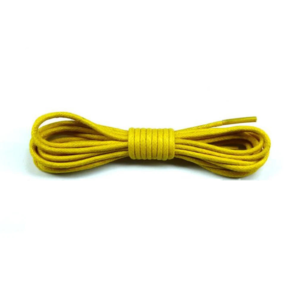 Waxed Round Shoelaces — Waterproof Cotton
