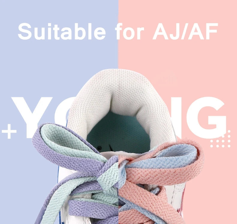 Flat Cotton Trainer Shoelaces — 4 Colours