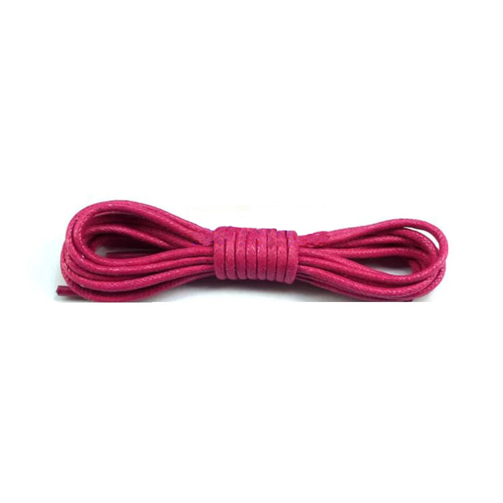 Waxed Round Shoelaces — Waterproof Cotton