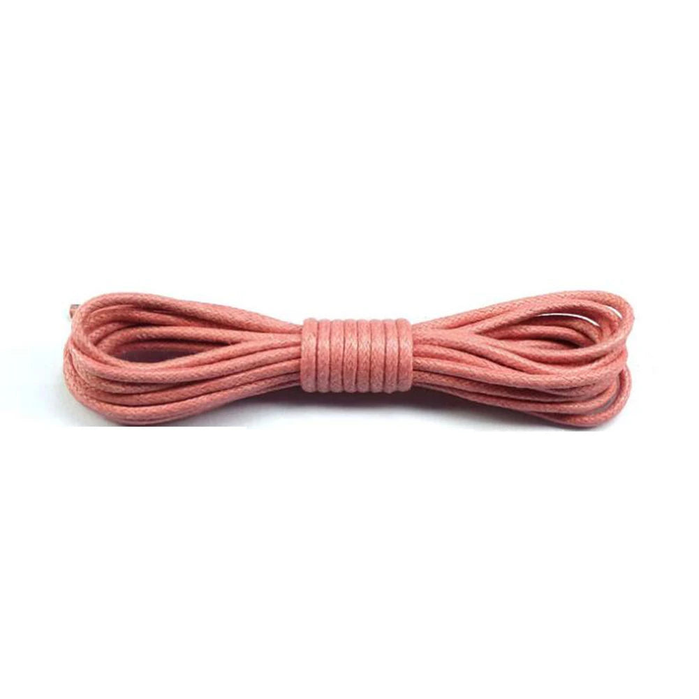 Waxed Round Shoelaces — Waterproof Cotton