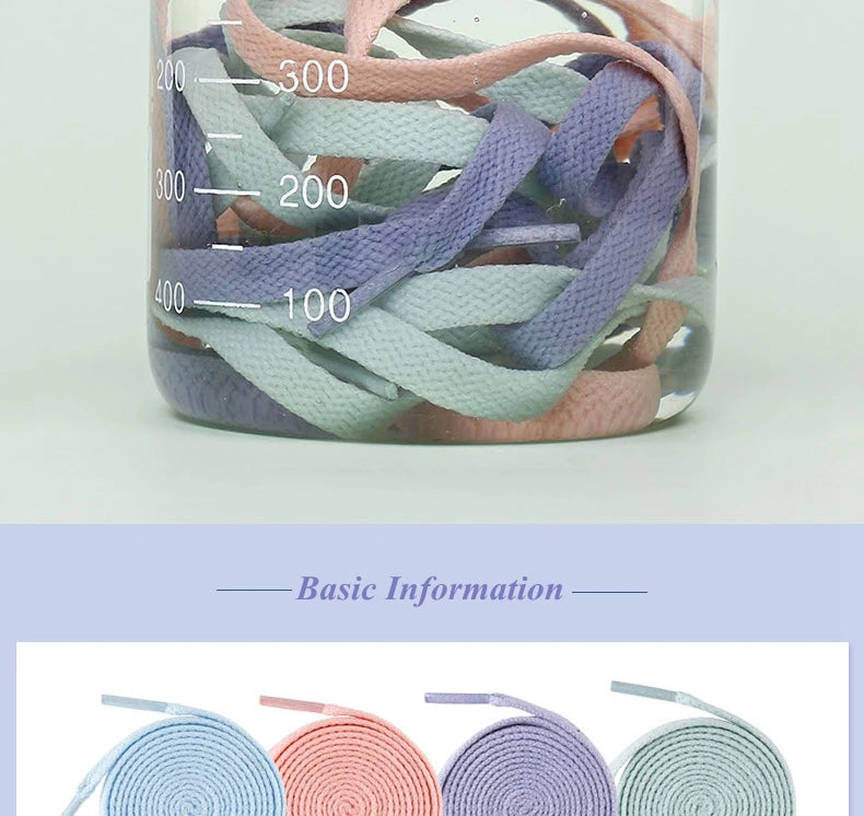 Flat Cotton Trainer Shoelaces — 4 Colours