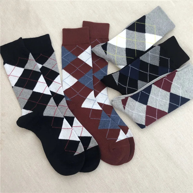 Men's Diamond Knit Business Socks