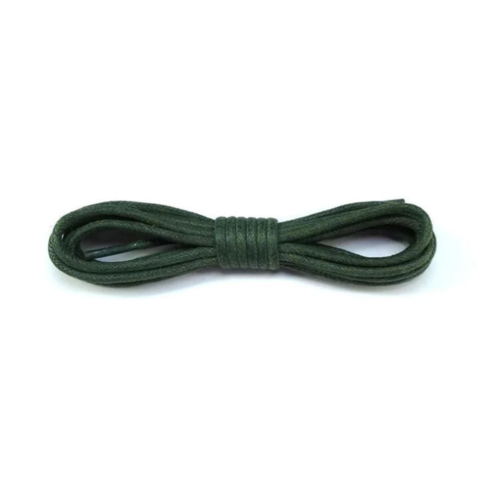 Waxed Round Shoelaces — Waterproof Cotton