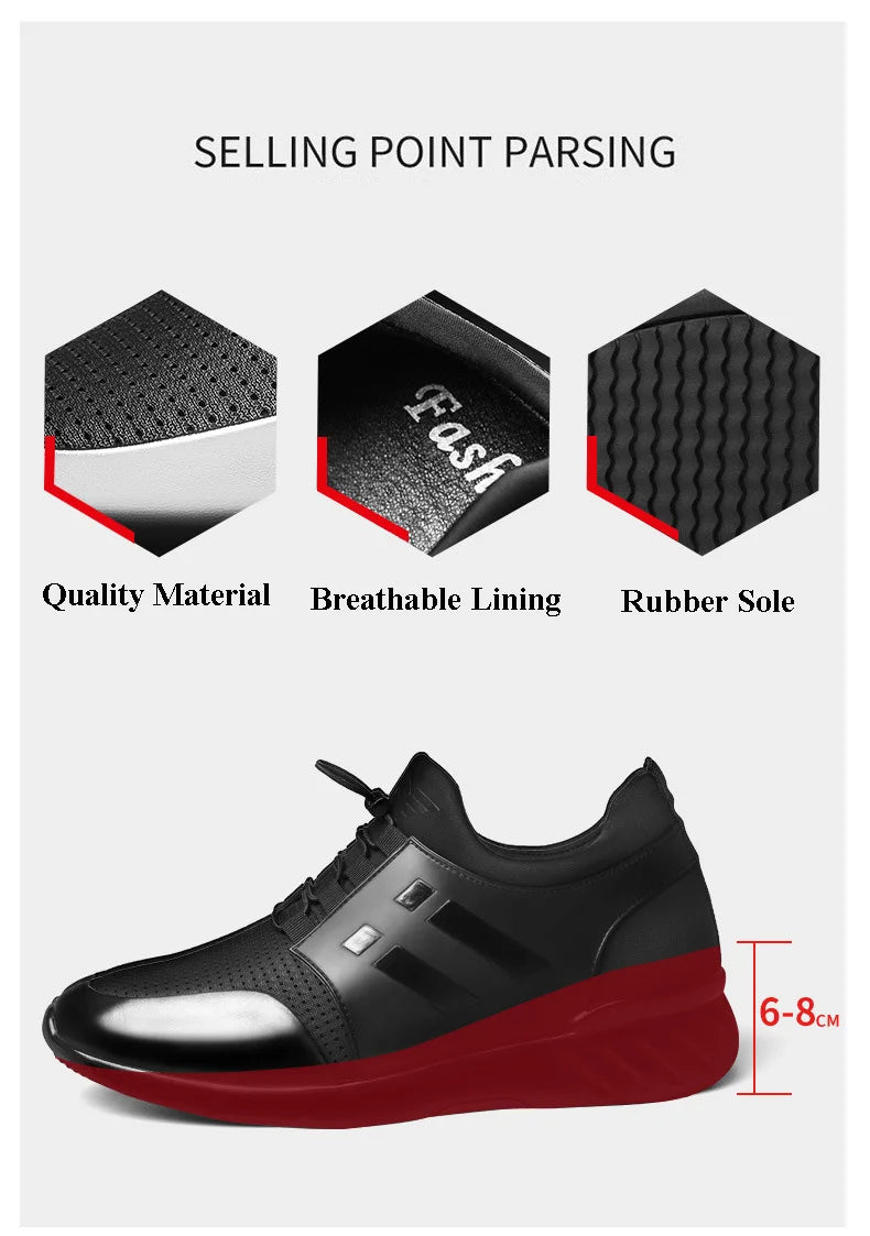 Men's 6cm Height-Boosting Casual Trainers