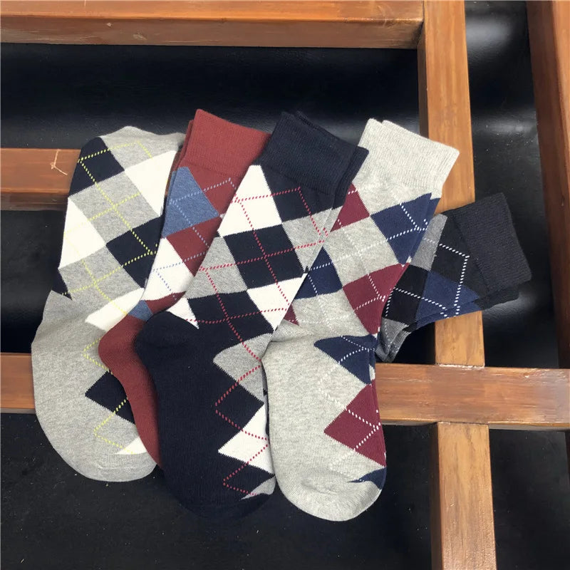 Men's Diamond Knit Business Socks