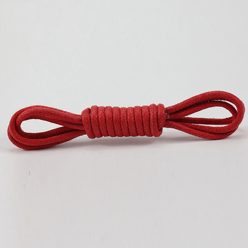 Waxed Round Shoelaces — Waterproof Cotton