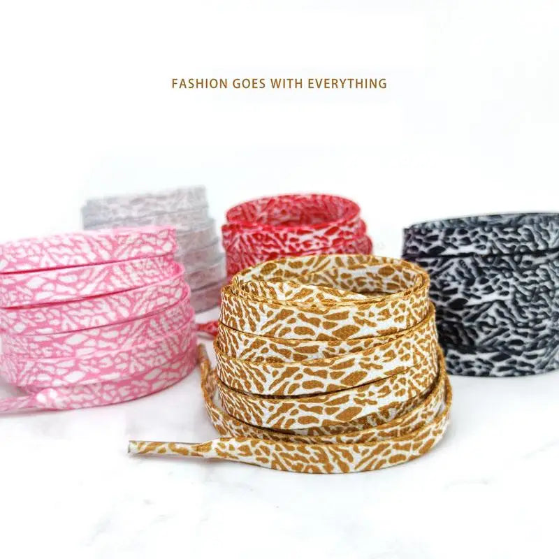 Patterned Flat Shoelaces for Trainers