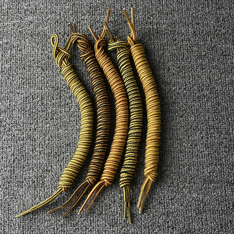 Striped Round Boot Shoelaces — 4mm