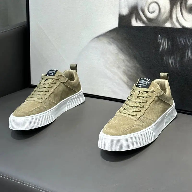 Men's Breathable Canvas Skate Trainers