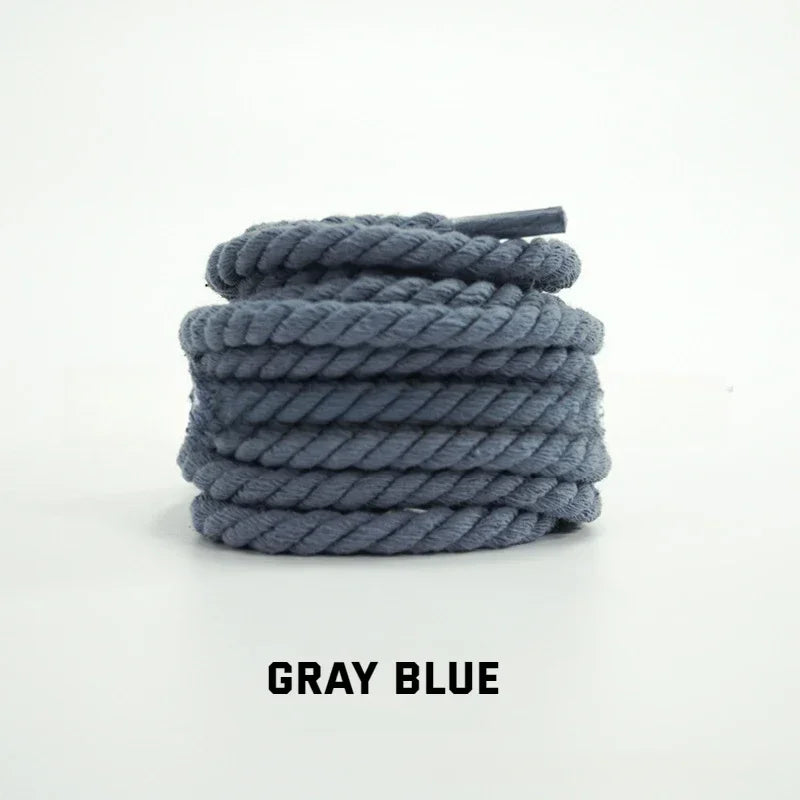 Thick Twisted Rope Shoelaces for Trainers