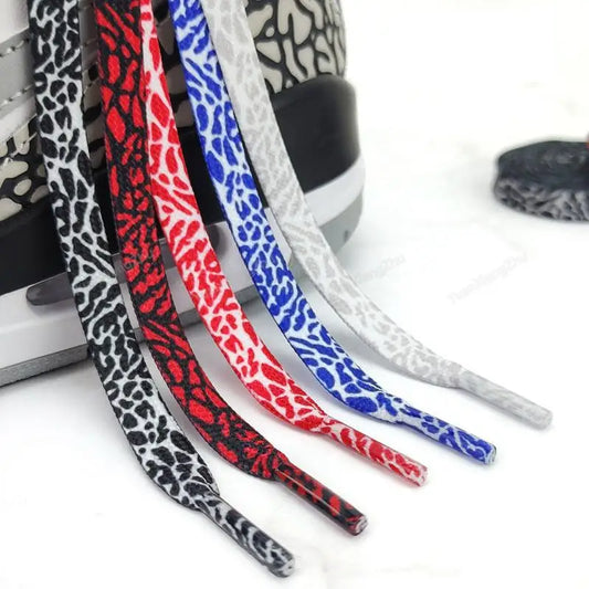 Patterned Flat Shoelaces for Trainers