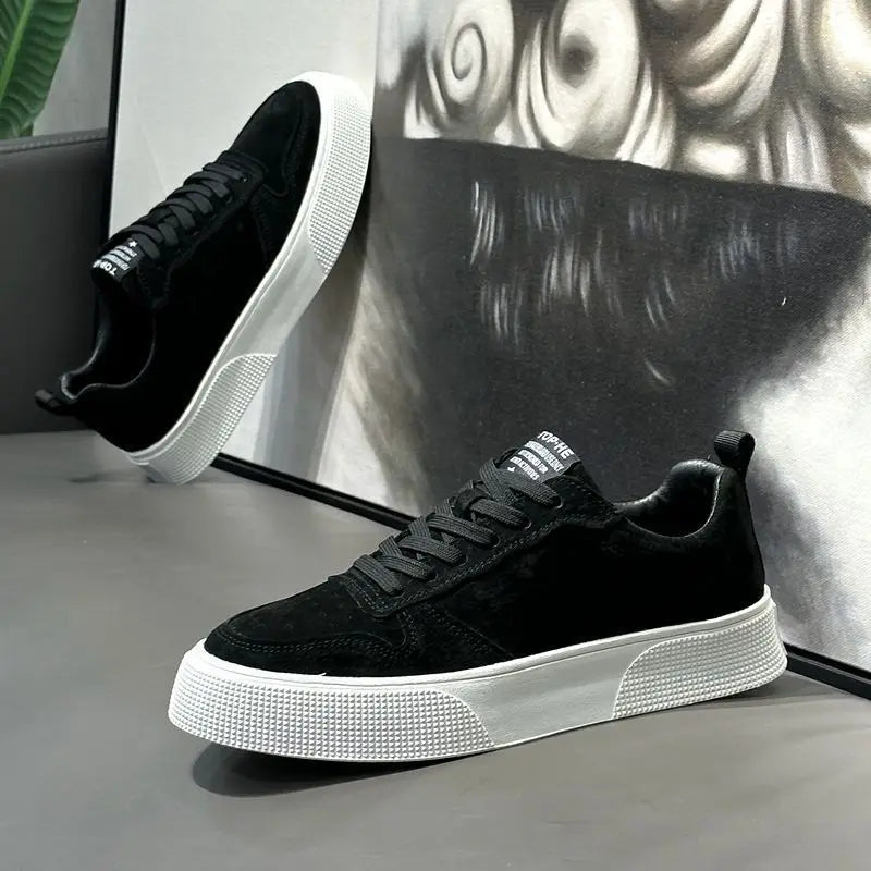 Men's Breathable Canvas Skate Trainers