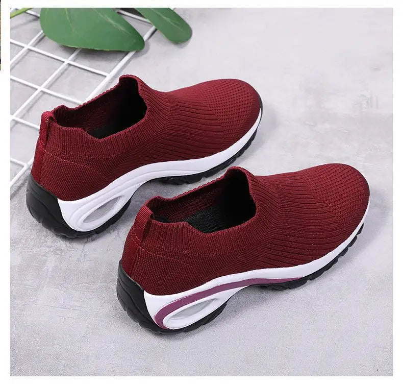 Women's Wedge Platform Slip-On Trainers