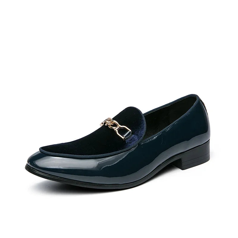 Luxury Design Suede Men's Loafers Man Black Blue Red Casual Dress Shoes for Men Nightclub Party Monk Strap Men Shoes Size 38-47