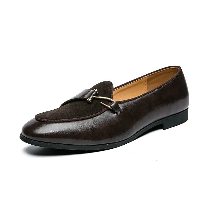 Luxury Design Suede Men's Loafers Man Black Blue Red Casual Dress Shoes for Men Nightclub Party Monk Strap Men Shoes Size 38-47