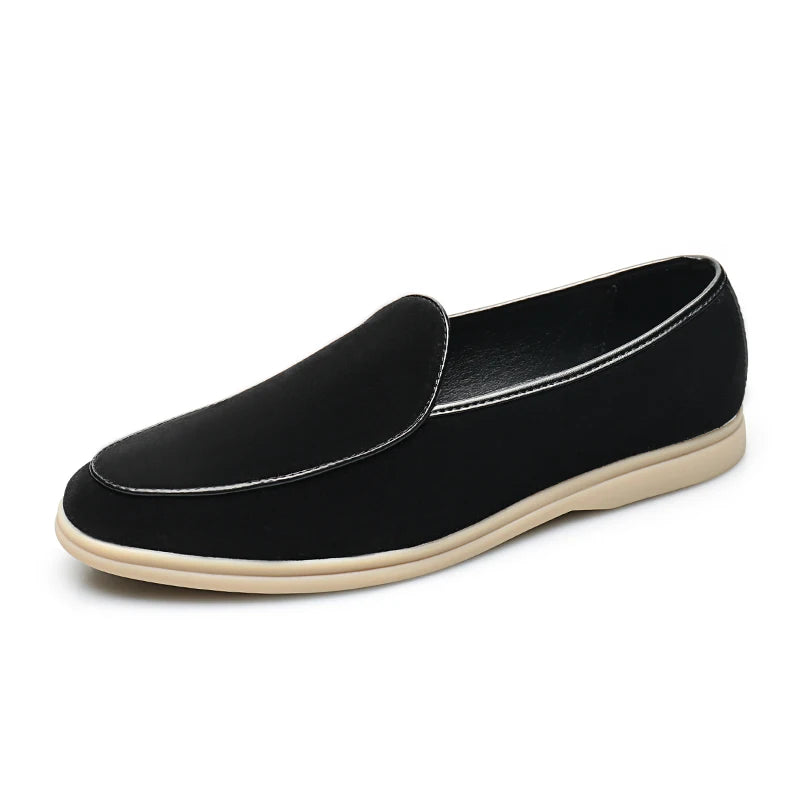 Fashion Men's Classic British Style Loafers Moccasins Men Casual Shoes Suede Leather Mens Light Comfortable Driving Flats