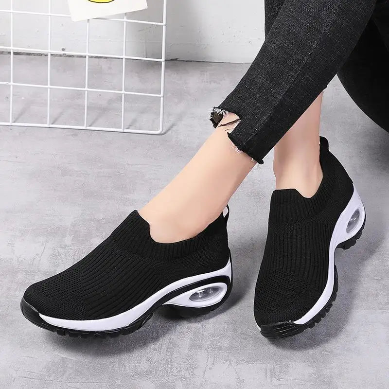 Women's Wedge Platform Slip-On Trainers