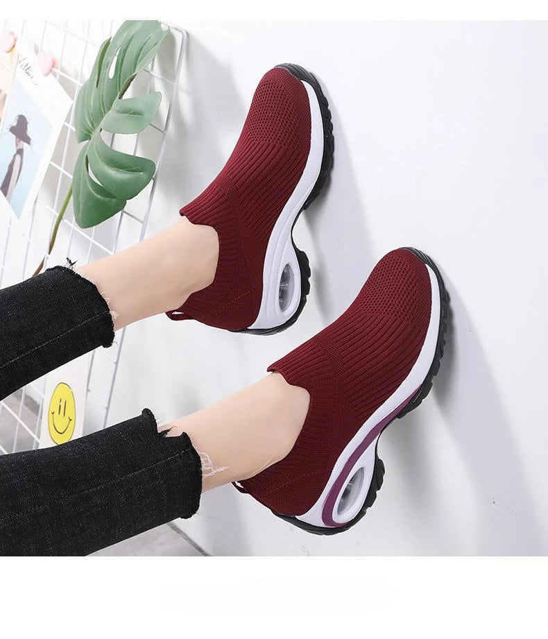 Women's Wedge Platform Slip-On Trainers