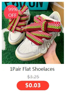 Patterned Flat Shoelaces for Trainers