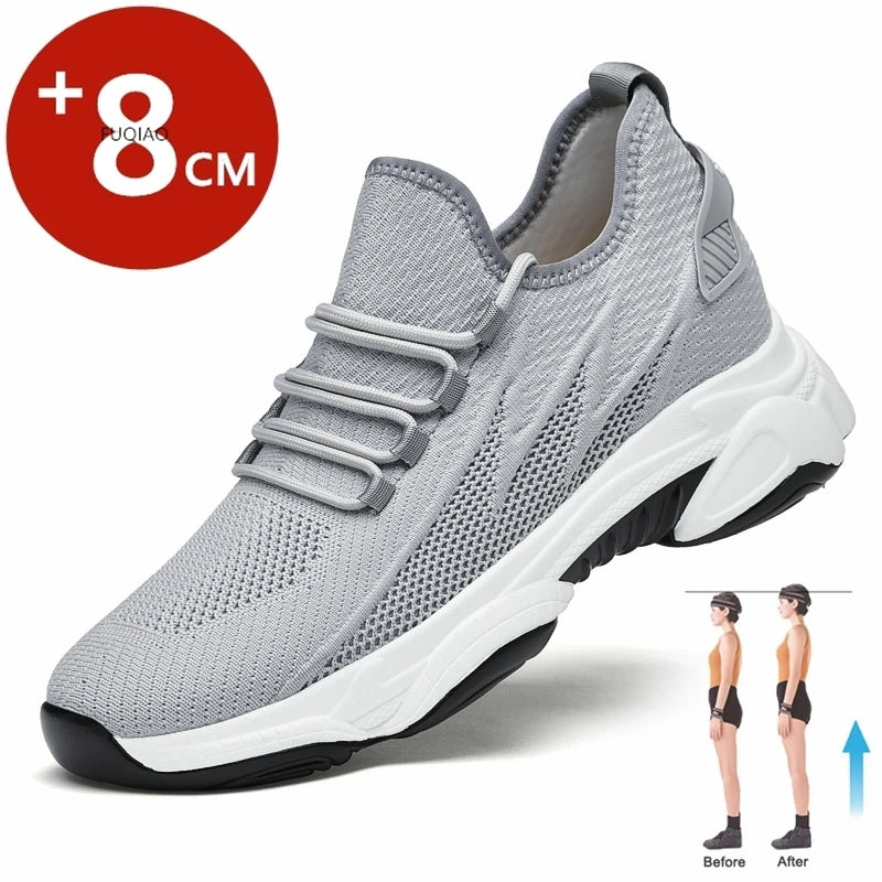 Hidden Heel Elevator Trainers — 8cm Lift