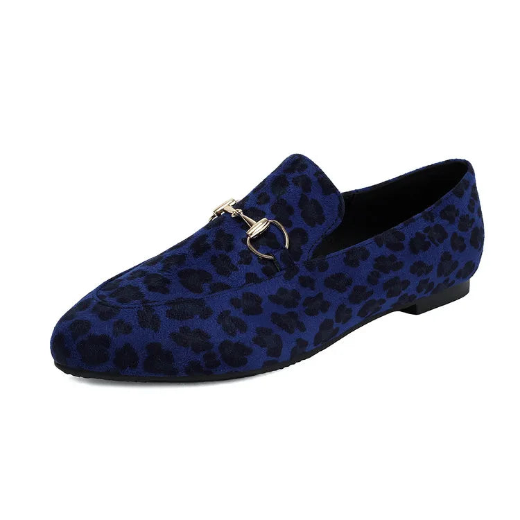 Women Loafers Fashionable Metal Buckle Casual Women's Shoes Flat Shoes Large size women's shoes spring autumn pwomen's shoe