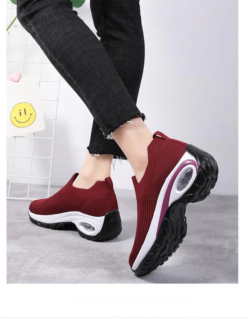 Women's Wedge Platform Slip-On Trainers