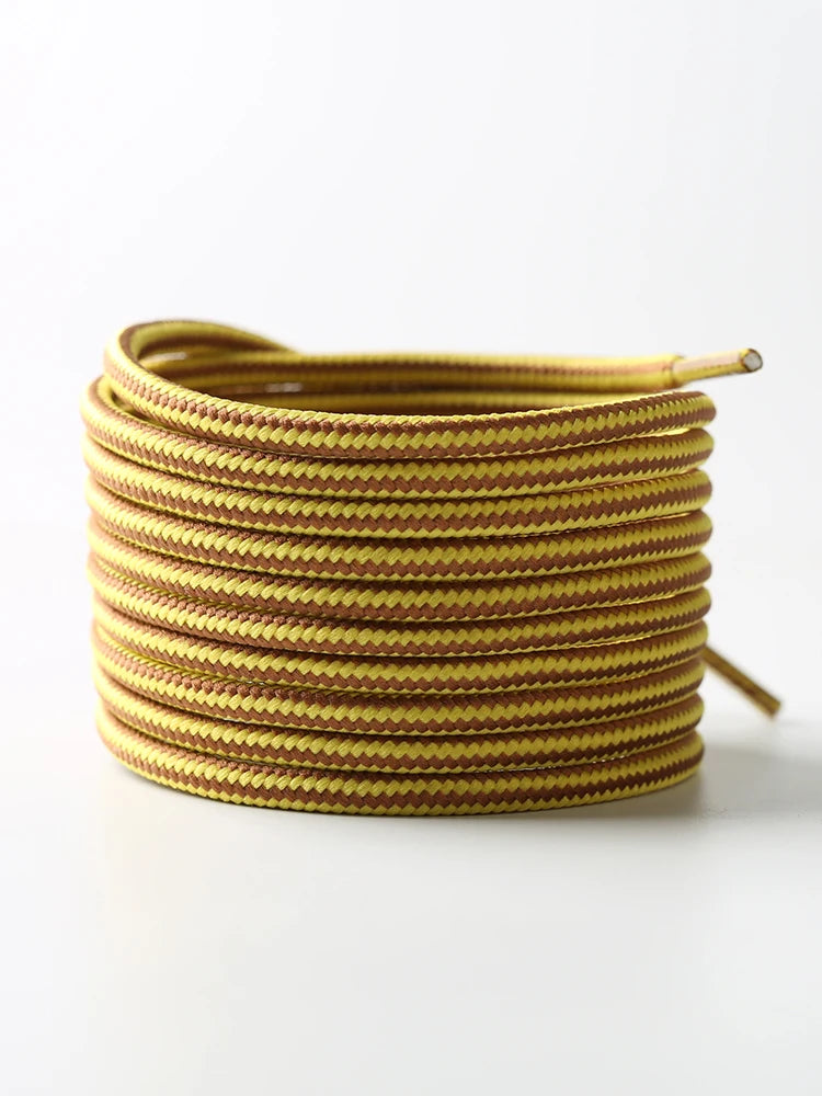 Striped Round Boot Shoelaces — 4mm