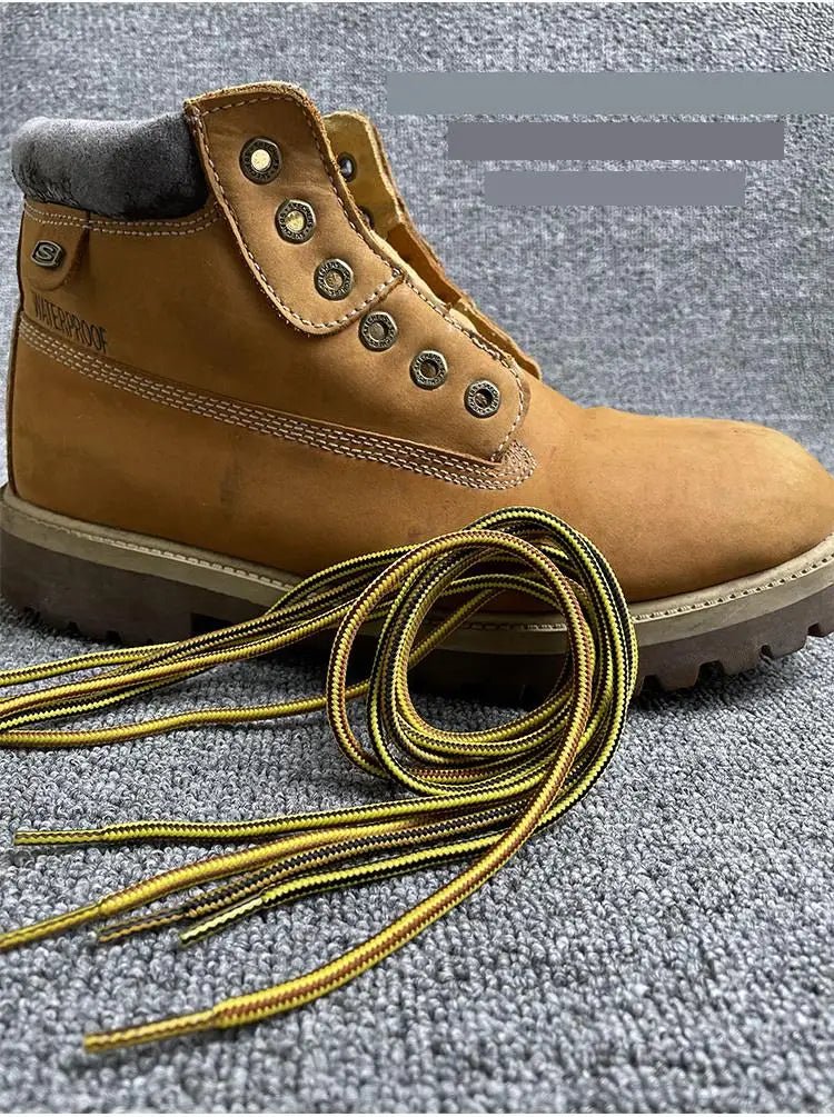 Striped Round Boot Shoelaces — 4mm