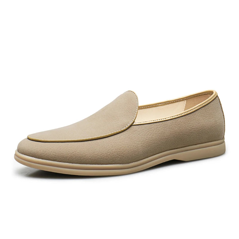 Fashion Men's Classic British Style Loafers Moccasins Men Casual Shoes Suede Leather Mens Light Comfortable Driving Flats