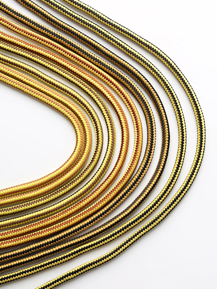 Striped Round Boot Shoelaces — 4mm