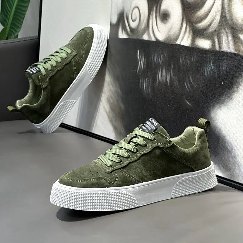 Men's Breathable Canvas Skate Trainers