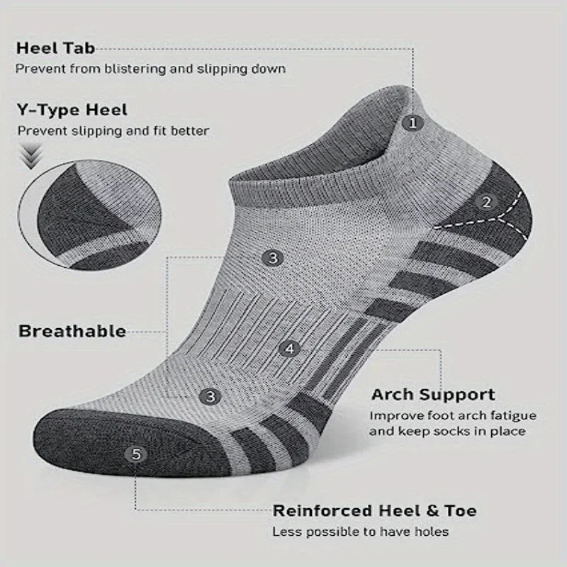 Cushioned Low-Cut Athletic Ankle Socks