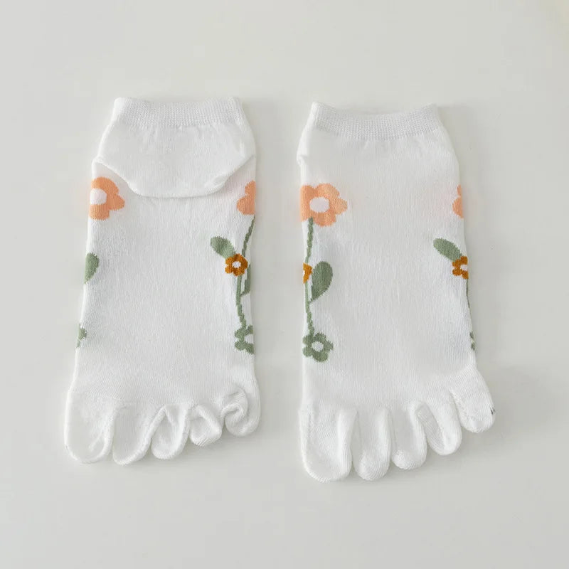 Women's Split-Toe Breathable Boat Socks
