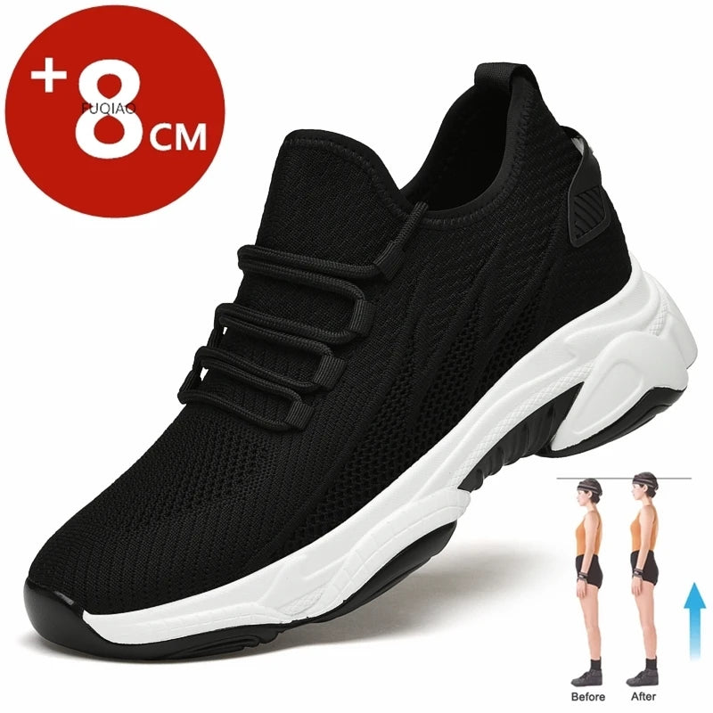 Hidden Heel Elevator Trainers — 8cm Lift