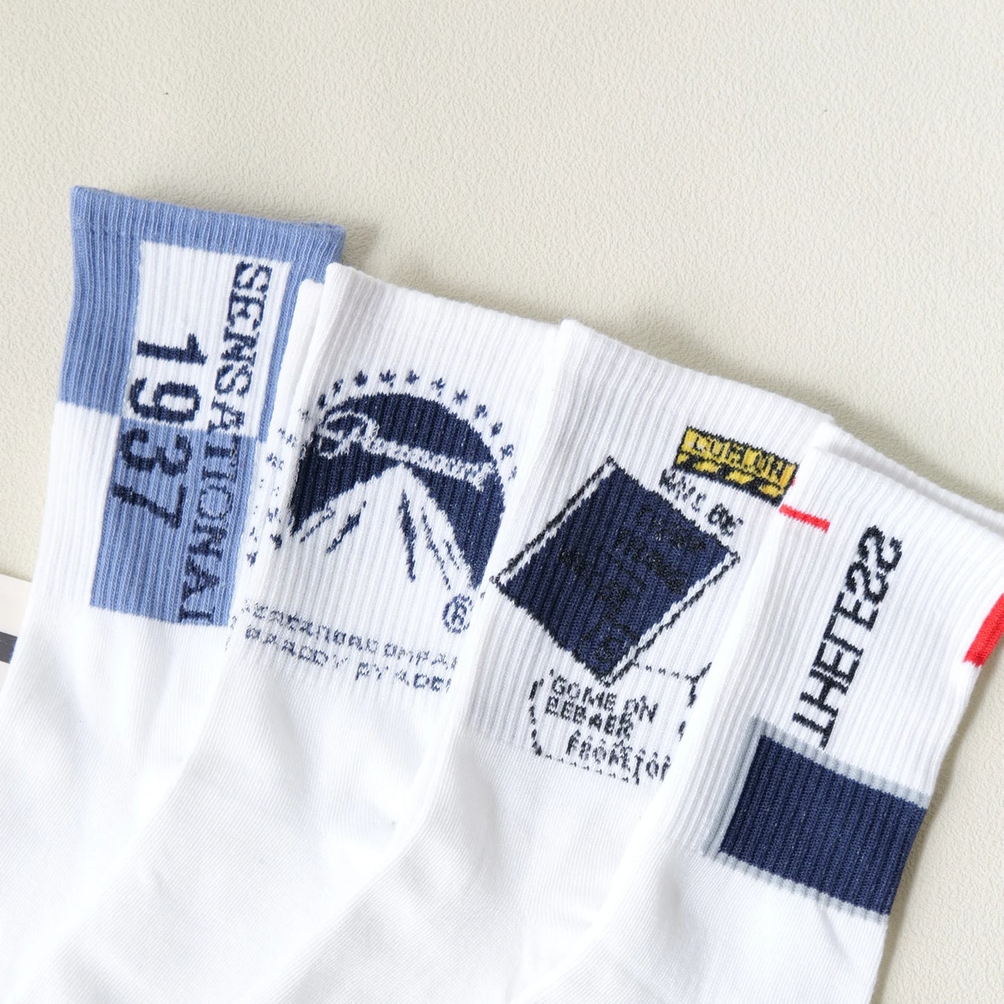 Men's Graffiti Print Crew Socks