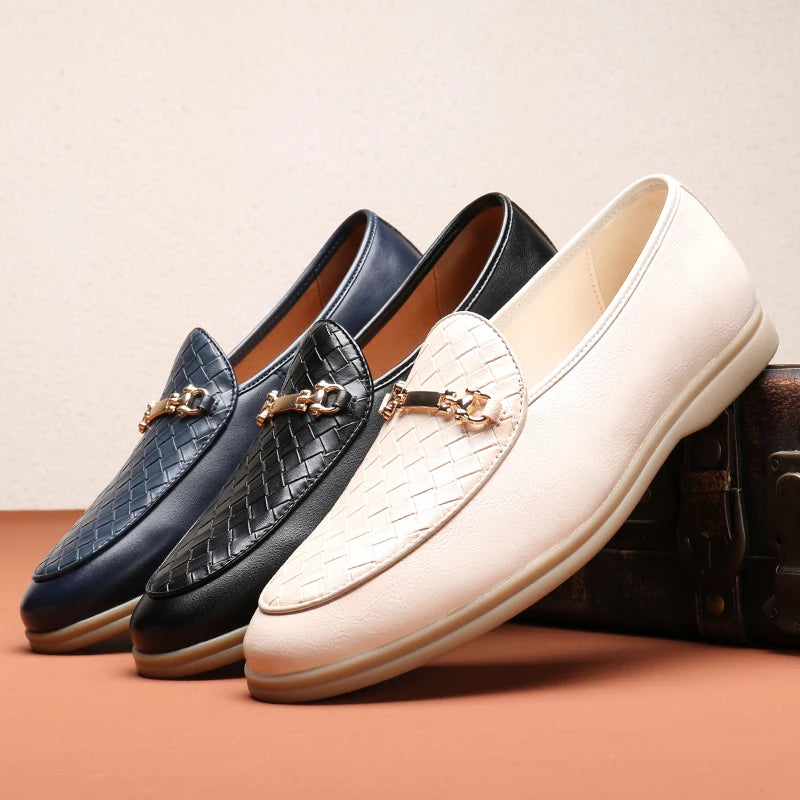 Fashion Men's Classic British Style Loafers Moccasins Men Casual Shoes Suede Leather Mens Light Comfortable Driving Flats