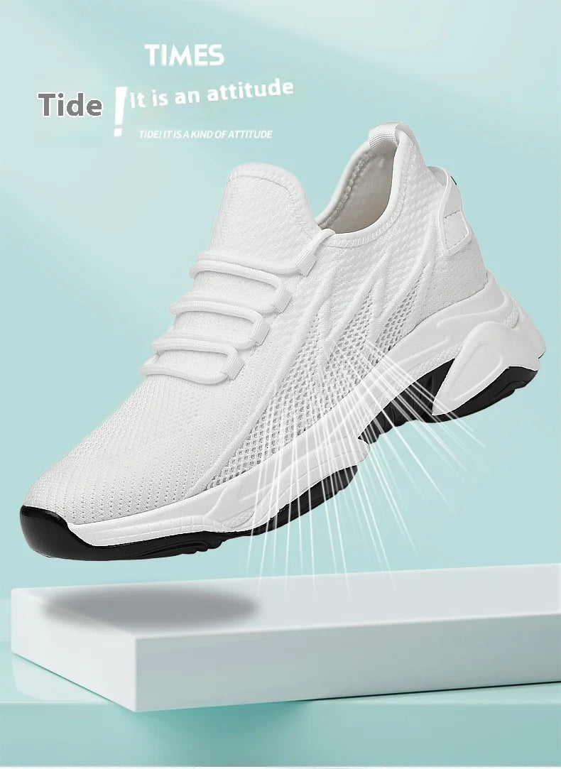 Hidden Heel Elevator Trainers — 8cm Lift
