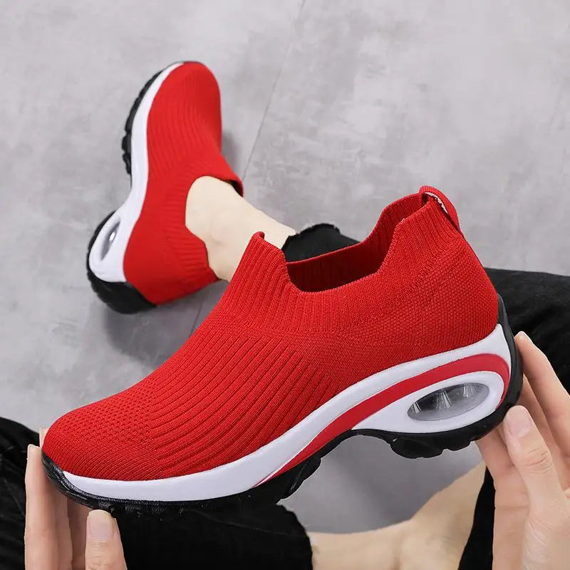 Women's Wedge Platform Slip-On Trainers