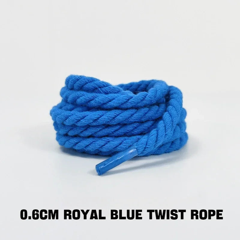 Thick Twisted Rope Shoelaces for Trainers