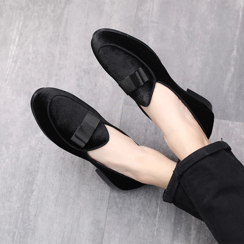 Suede Leather Men Loafers Shoes Fashion Male Boat Shoes Casual Shoes Man Party Wedding Footwear