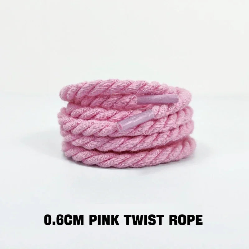 Thick Twisted Rope Shoelaces for Trainers