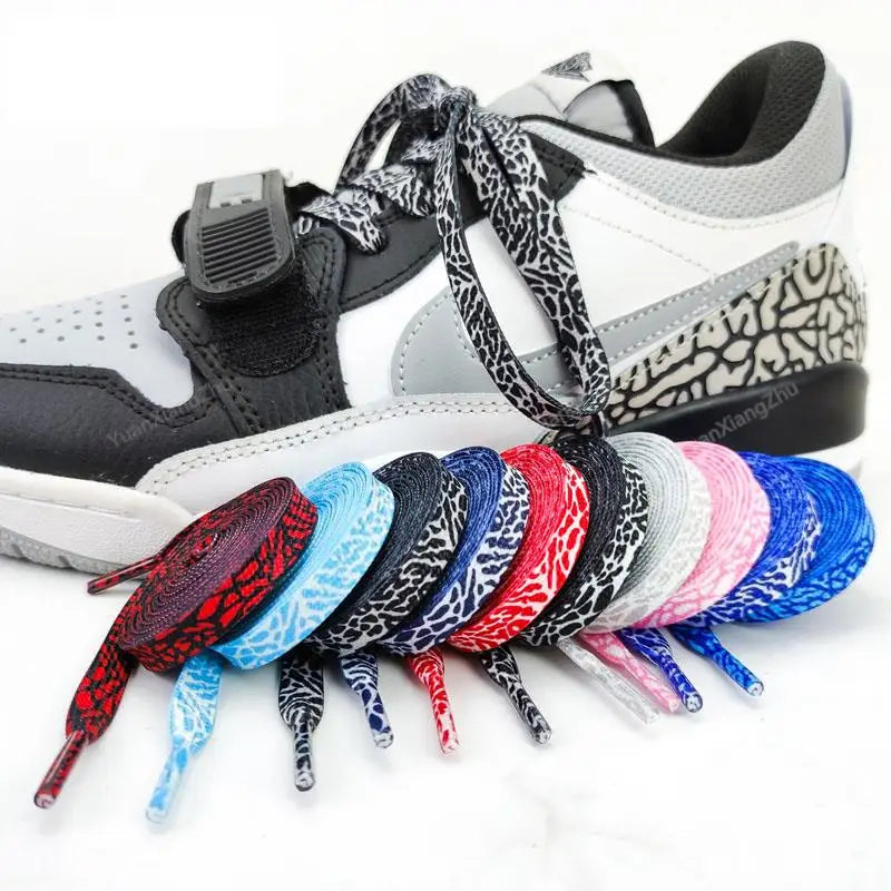 Patterned Flat Shoelaces for Trainers