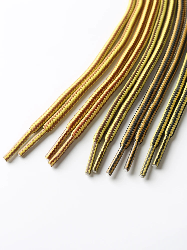Striped Round Boot Shoelaces — 4mm